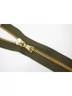 Молния металлическая YKK двухзамковая разъёмная Зелёный хаки 68 см G25 27012659