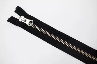 Молния металлическая YKK двухзамковая разъёмная Чёрная 75 см L23 27012660