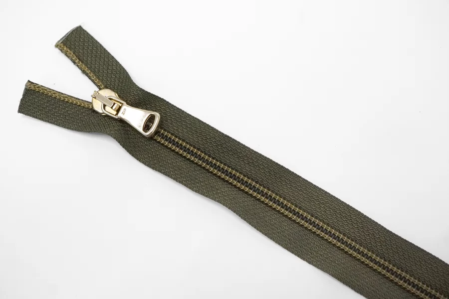 Молния спиральная ZIP разъёмная двухзамковая Зелёный хаки 60 см L24 27012663