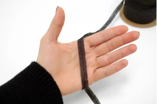 Лента нитепрошивная по косой усиленная 10 мм черная WT 20121707