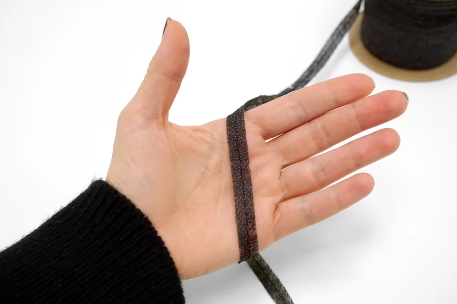 Лента нитепрошивная по косой усиленная 10 мм черная WT 20121707