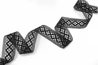 Кружево черное хлопковое  3 см. KR7A  25022603