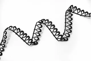 Кружево ALTA MODA Черное хлопковое  1,6 см. KR7A  25022607