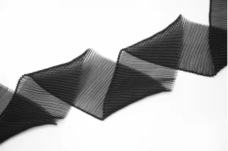 Черная плиссированная лента 7 см ST4 25022614