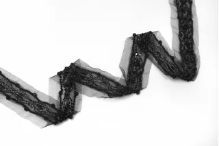 Тесьма декоративная сетка расшитая бисером 4,5 см ST4 25022615