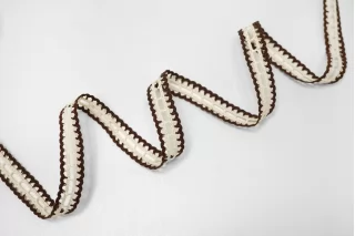 Тесьма декоративная ALTA MODA Молочно-коричневая 1,2 см ST6 25022619