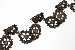 Кружево тёмно-коричневое 5 см ST6 25022621