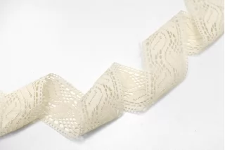 Кружево молочное  хлопковое  4,5 см. KR5E 25022657