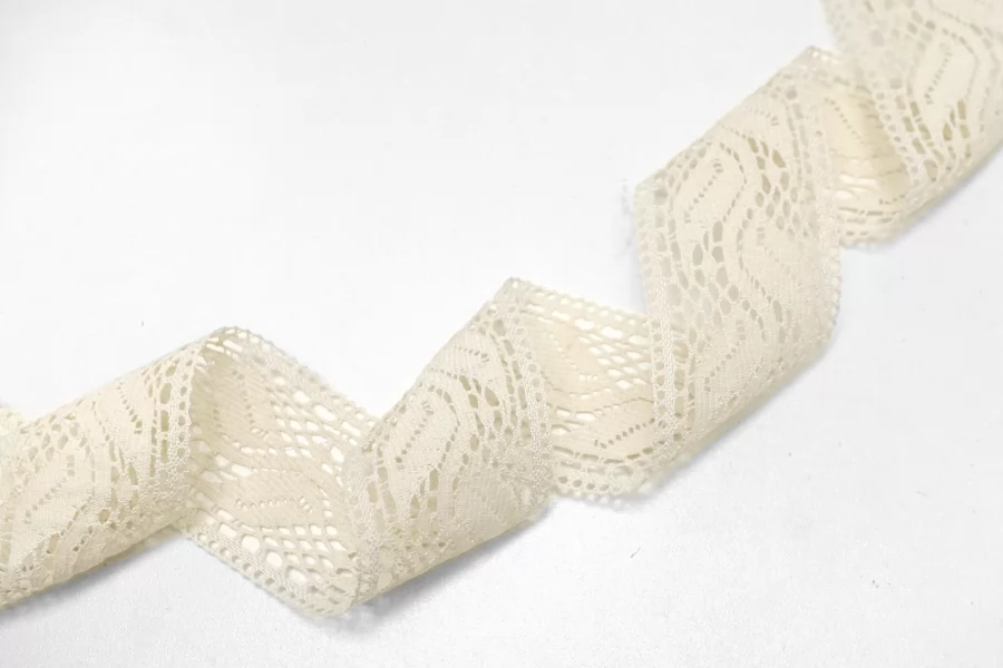 Кружево молочное  хлопковое  4,5 см. KR5E 25022657