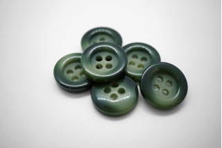 Пуговица пластик черно-зеленый 17 мм PRT (AA1) 4025